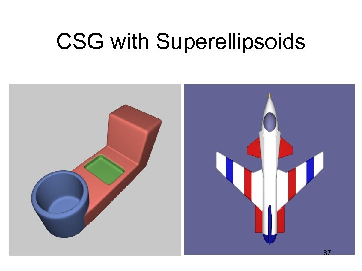 CSG with Superellipsoids 87 