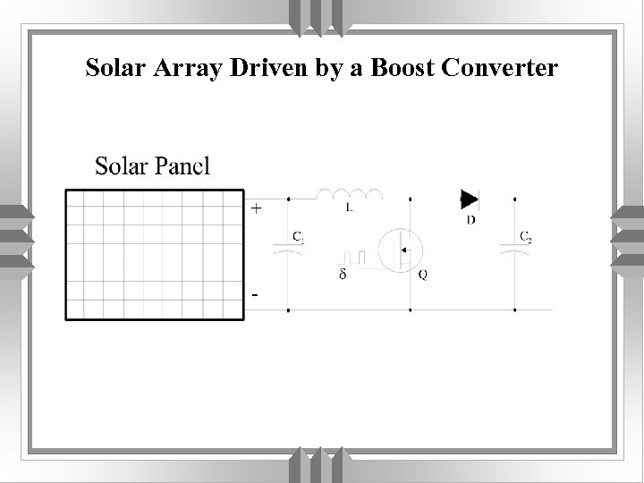Solar Array Driven by a Boost Converter 