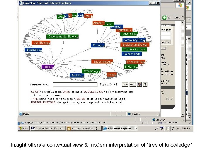 Inxight offers a contextual view & modern interpretation of “tree of knowledge” 