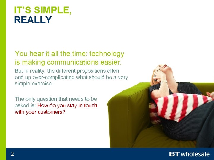 IT’S SIMPLE, REALLY You hear it all the time: technology is making communications easier.