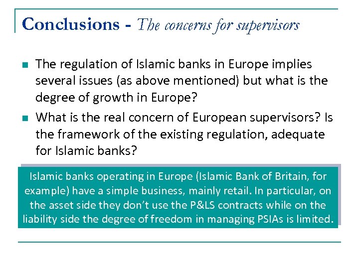 Risk Profile Of Islamic Banks Claudio Porzio