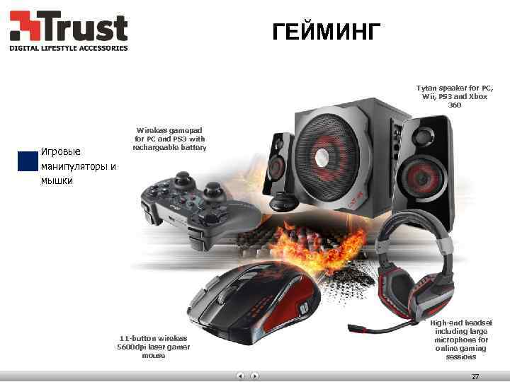 corporate highlights ГЕЙМИНГ introduction organization concepts products next step Tytan speaker for PC, Wii,