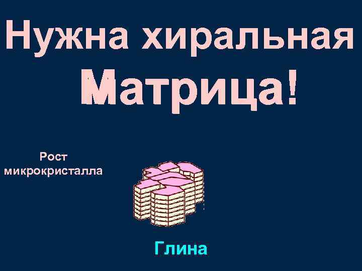 Нужна хиральная Матрица матрица! Рост микрокристалла Глина 