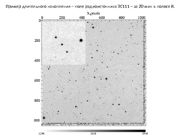 Пример длительного накопления – поле радиоисточника 3 C 111 – за 20 мин в