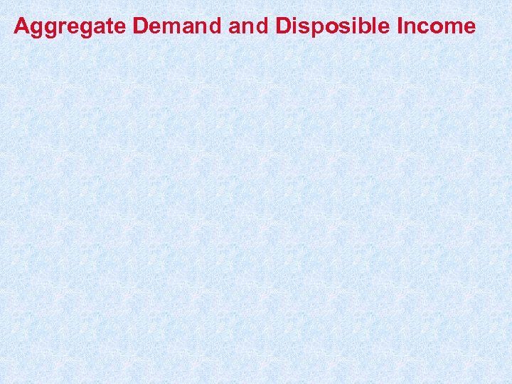 Aggregate Demand Disposible Income 