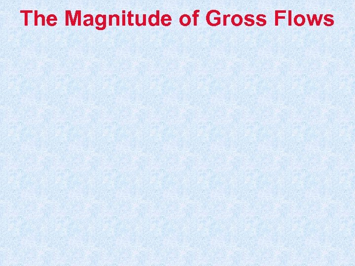 The Magnitude of Gross Flows 