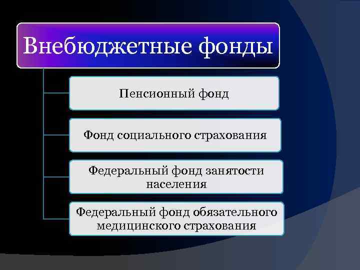 Бюджетная система внебюджетные фонды. Государственные внебюджетные фонды ha.