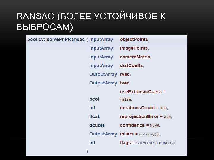 RANSAC (БОЛЕЕ УСТОЙЧИВОЕ К ВЫБРОСАМ) 