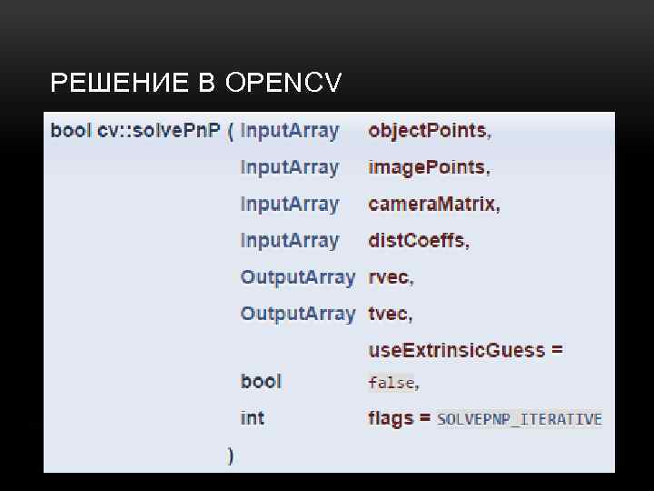 РЕШЕНИЕ В OPENCV 