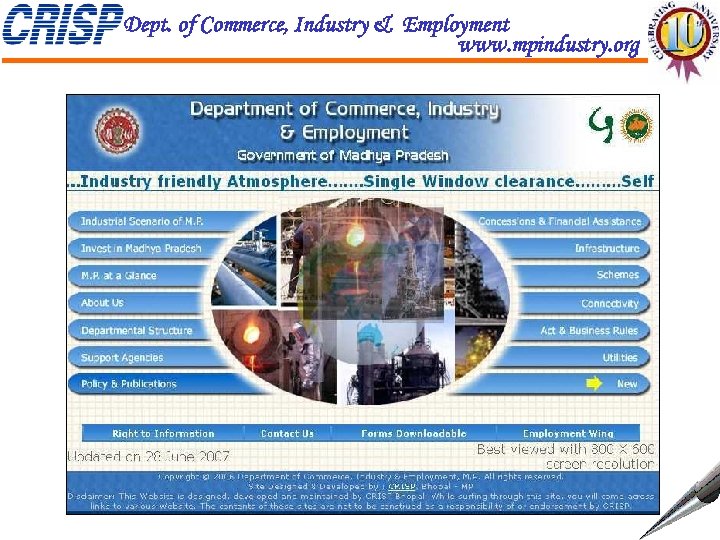 Dept. of Commerce, Industry & Employment www. mpindustry. org 