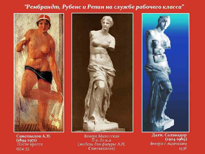 “Рембрандт, Рубенс и Репин на службе рабочего класса” Самохвалов А. Н. (1894 -1971) После
