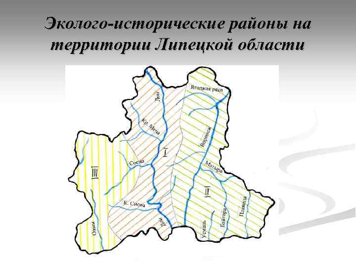 Эколого-исторические районы на территории Липецкой области 