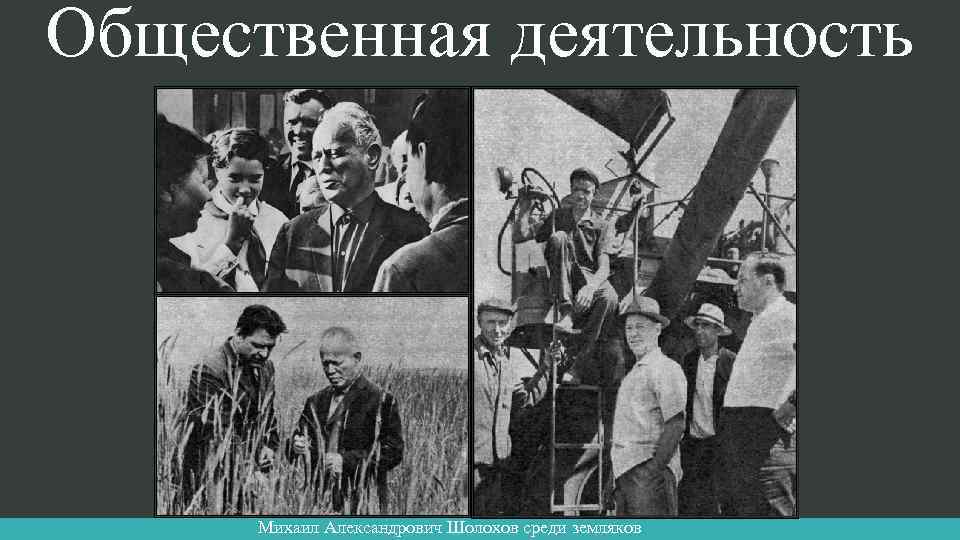 Общественная деятельность Михаил Александрович Шолохов среди земляков 