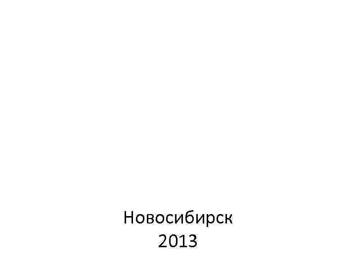 Новосибирск 2013 