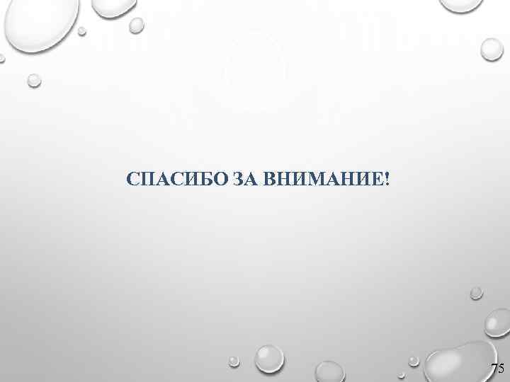 СПАСИБО ЗА ВНИМАНИЕ! 75 