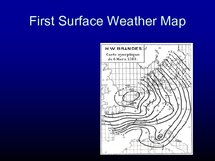 First Surface Weather Map 