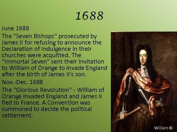 1688 June 1688 The 