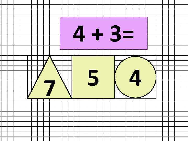 4 + 3= 7 5 4 