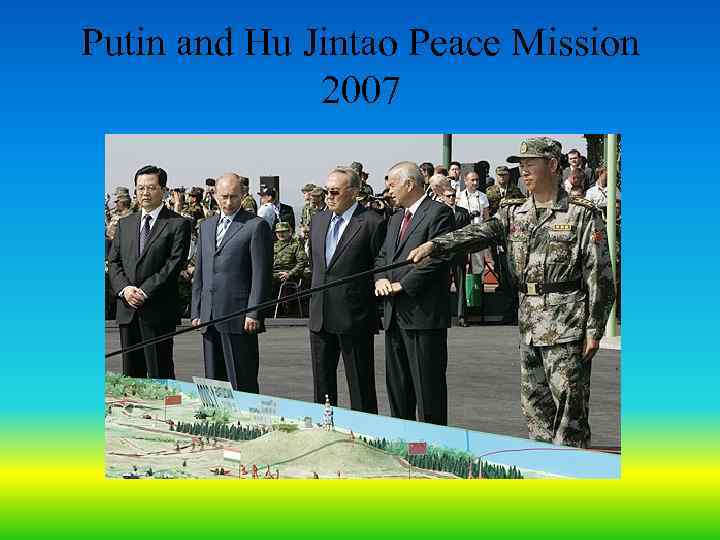 Putin and Hu Jintao Peace Mission 2007 