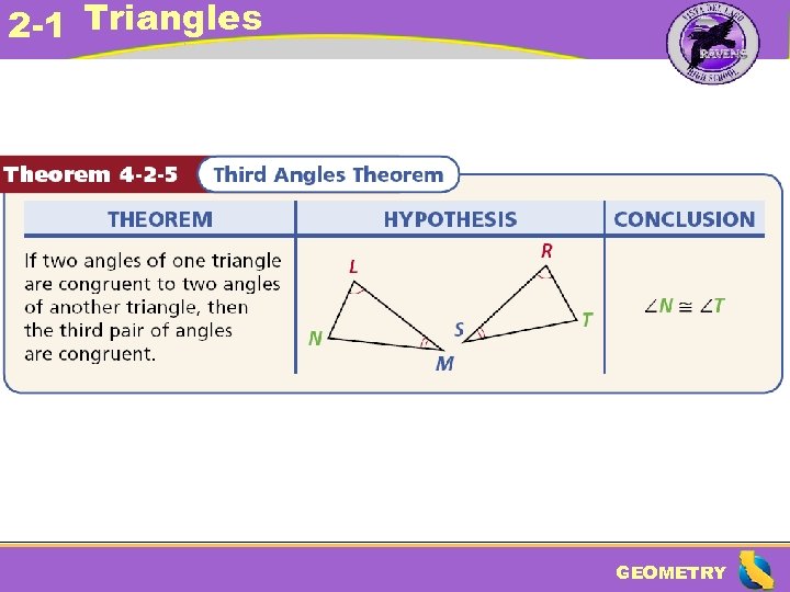 2 -1 Triangles GEOMETRY 