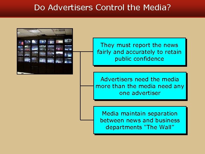 Do Advertisers Control the Media? They must report the news fairly and accurately to