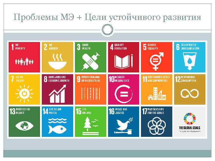 Проблемы МЭ + Цели устойчивого развития 