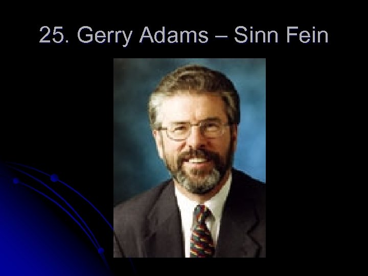 25. Gerry Adams – Sinn Fein 