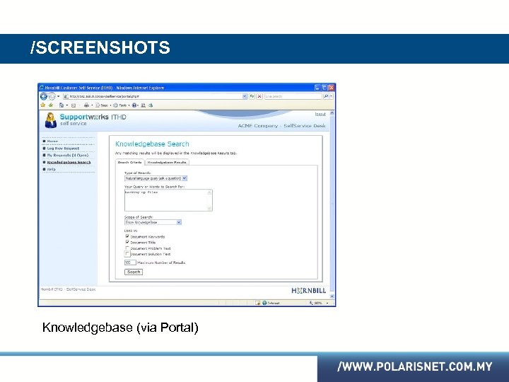 /SCREENSHOTS Knowledgebase (via Portal) 