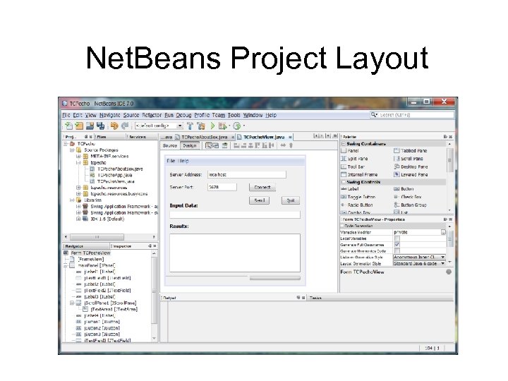 Net. Beans Project Layout 