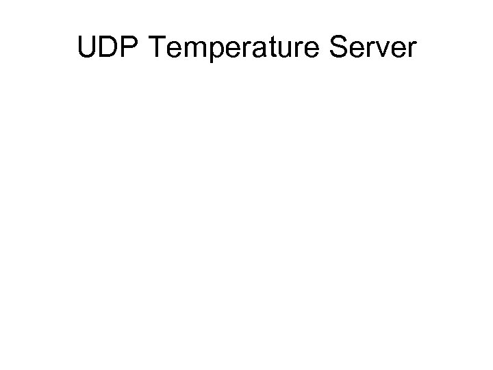 UDP Temperature Server 