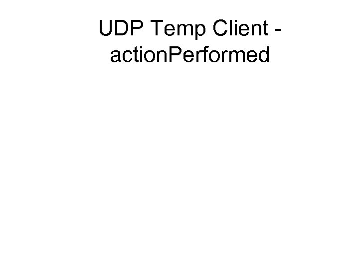 UDP Temp Client action. Performed 