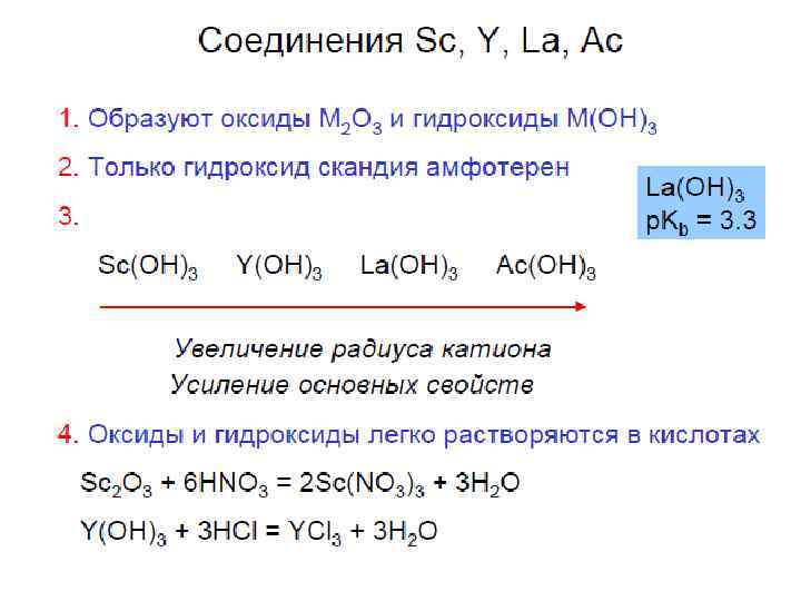 Характеристика скандия по плану 8 класс