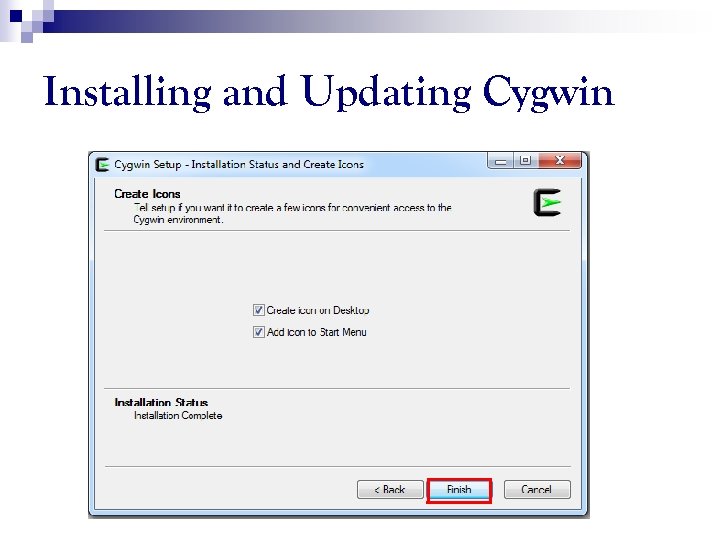 Installing and Updating Cygwin 