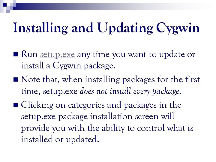 cygwin installation tutorial