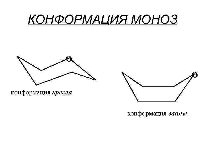 КОНФОРМАЦИЯ МОНОЗ О О конформация кресла конформация ванны 