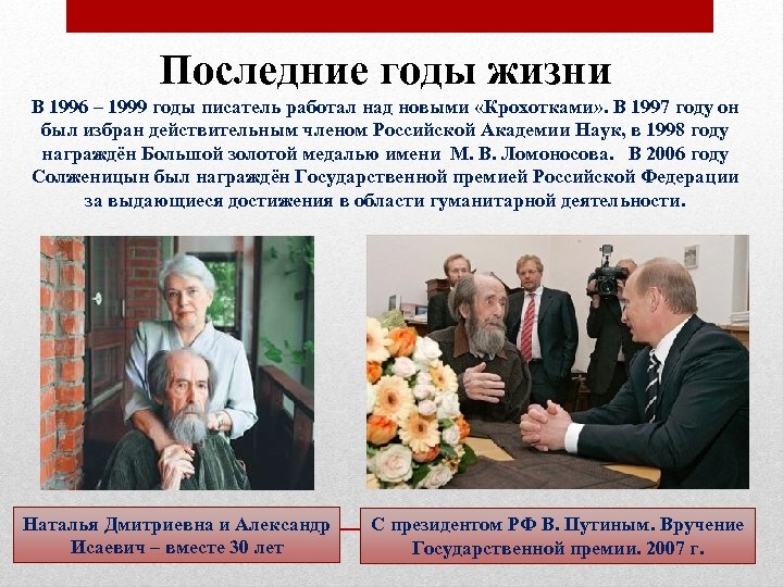 Последние годы жизни В 1996 – 1999 годы писатель работал над новыми «Крохотками» .