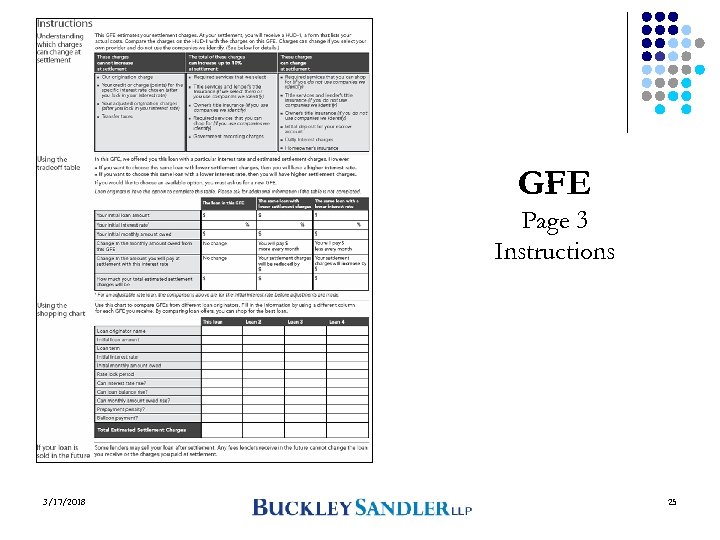 GFE Page 3 Instructions 3/17/2018 25 