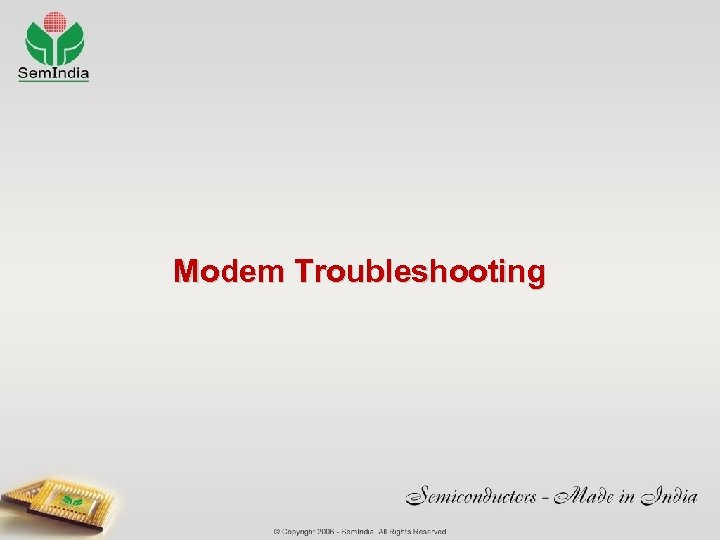 Modem Troubleshooting 