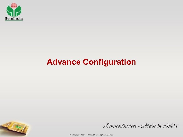 Advance Configuration 