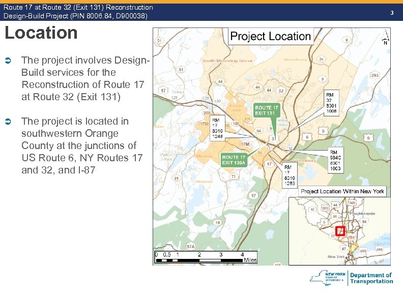 Route 17 at Route 32 (Exit 131) Reconstruction Route Design-Build Project (PIN 8006. 84,