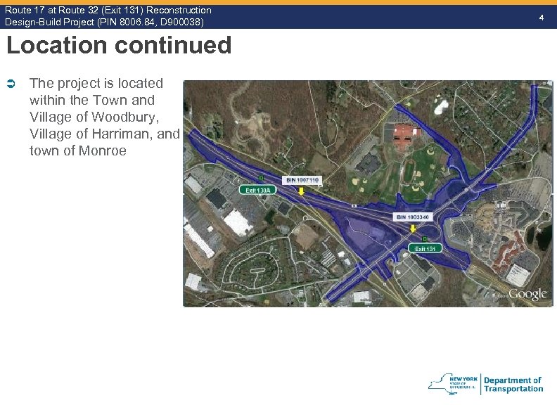 Route 17 at Route 32 (Exit 131) Reconstruction Route Design-Build Project (PIN 8006. 84,