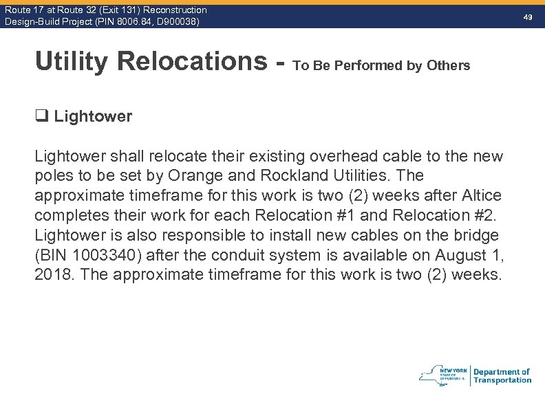Route 17 at Route 32 (Exit 131) Reconstruction Route Design-Build Project (PIN 8006. 84,