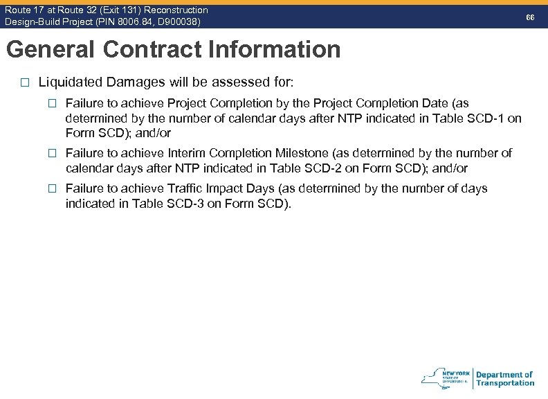 Route 17 at Route 32 (Exit 131) Reconstruction Route Design-Build Project (PIN 8006. 84,