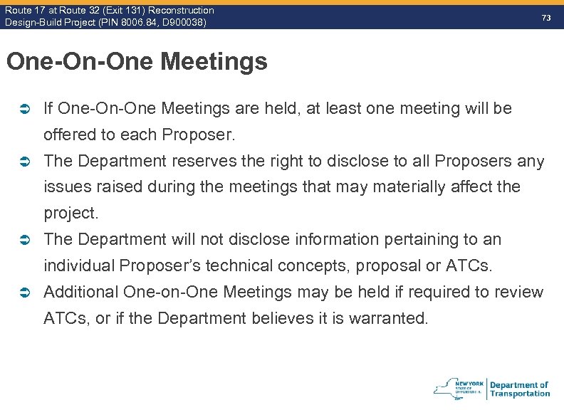 Route 17 at Route 32 (Exit 131) Reconstruction Route Design-Build Project (PIN 8006. 84,