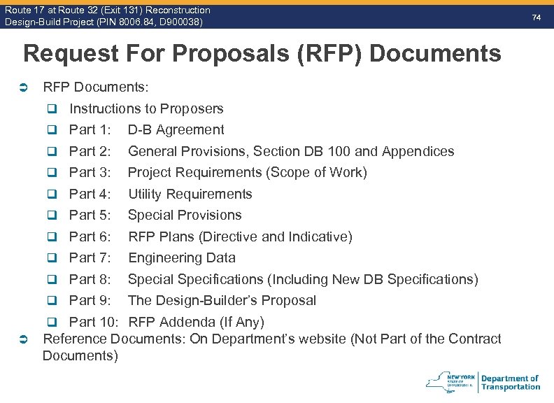 Route 17 at Route 32 (Exit 131) Reconstruction Route Design-Build Project (PIN 8006. 84,