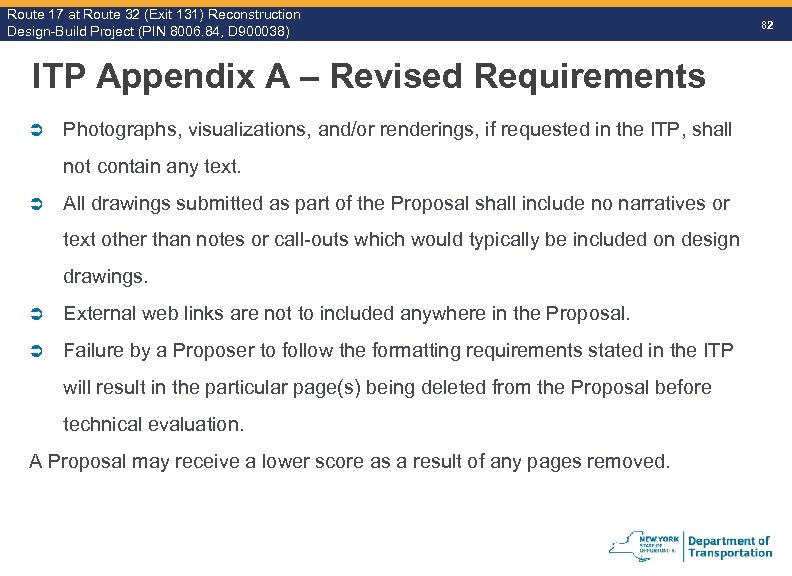 Route 17 at Route 32 (Exit 131) Reconstruction Route Design-Build Project (PIN 8006. 84,