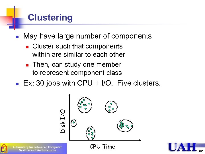 Clustering May have large number of components n n n Cluster such that components