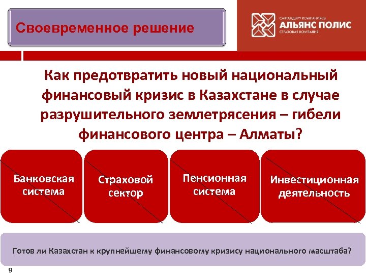 Своевременное решение Как предотвратить новый национальный финансовый кризис в Казахстане в случае разрушительного землетрясения