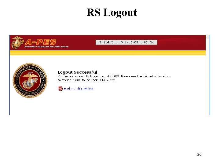 RS Logout 26 