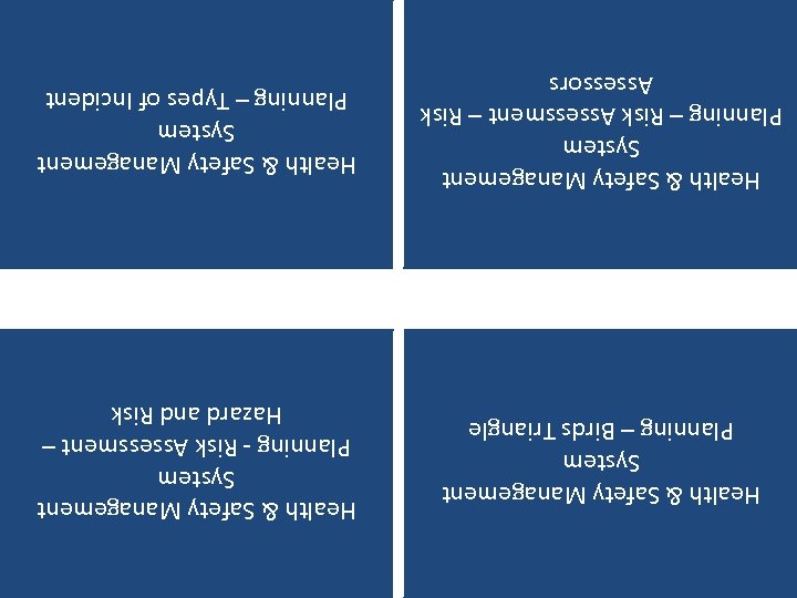 Health & Safety Management System Planning – Types of Incident Health & Safety Management